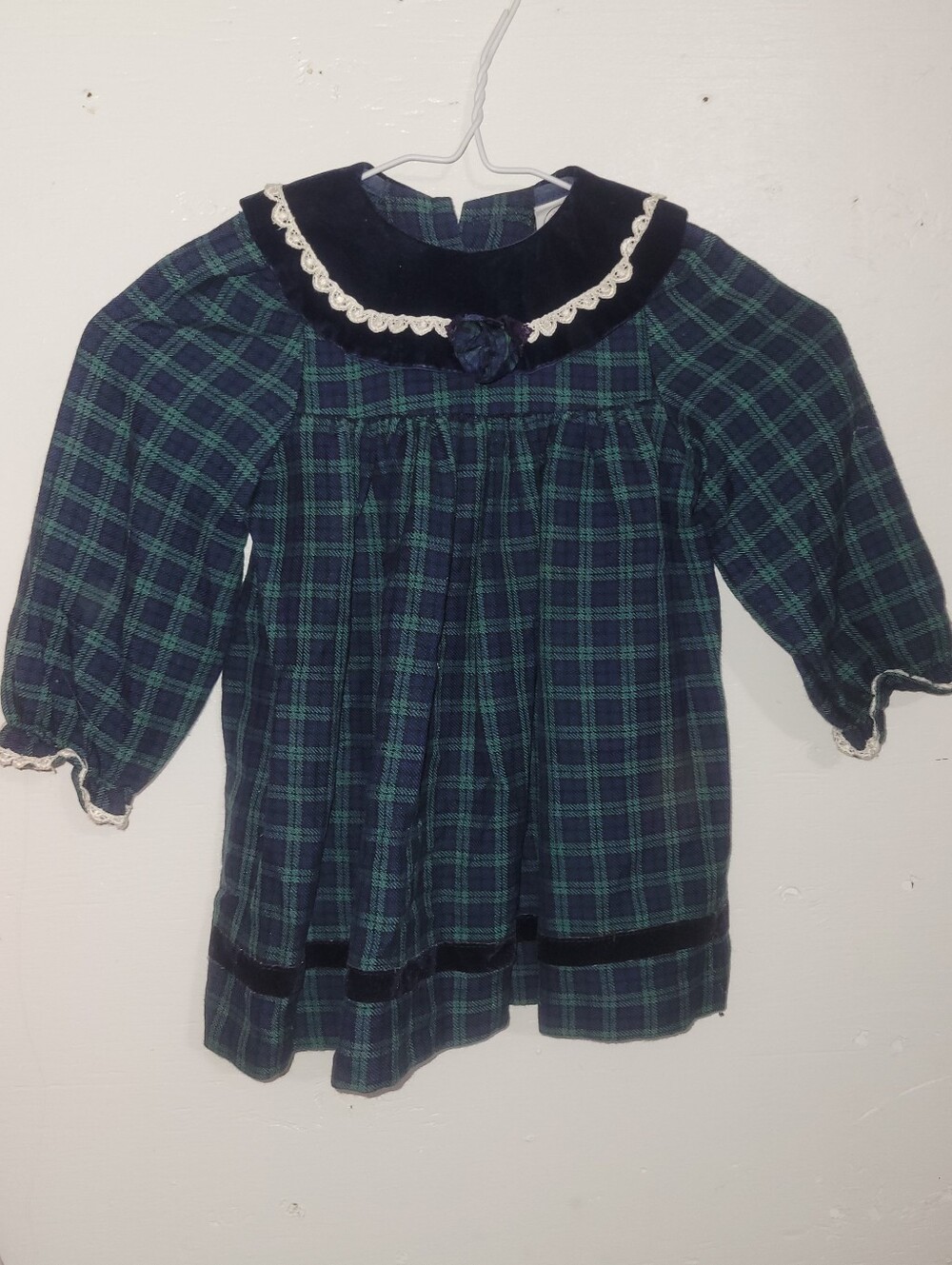 Vintage Good Lad Plaid Holiday Dress 24 Months Made in USA